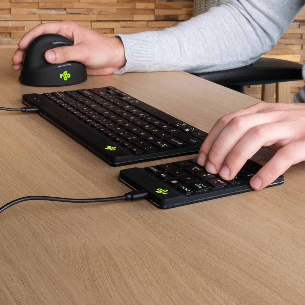 R-Go Tools Numpad Break – ergonomischer Ziffernblock, schwarz