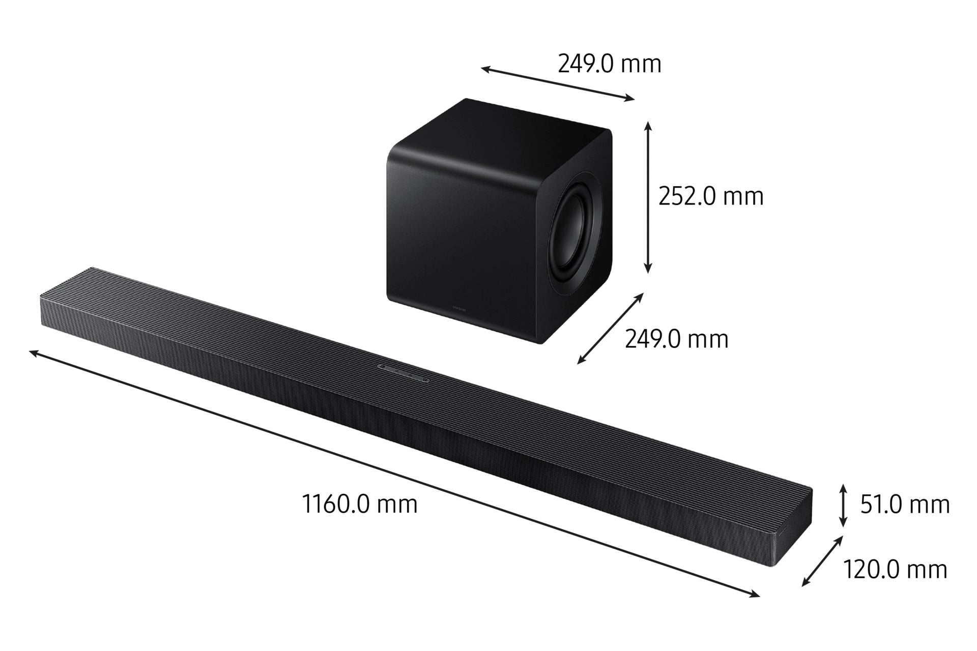 Samsung Q-Serie HW-QS710F – Soundbar – 3.1.2, 38 W, Schwarz