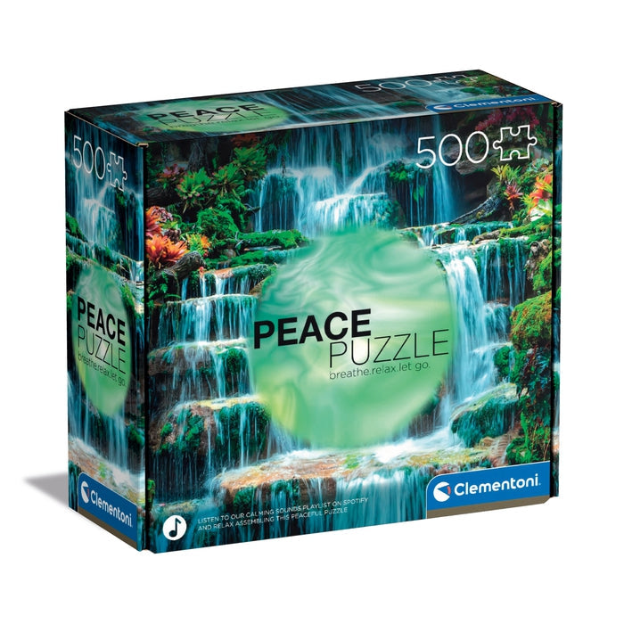 Clementoni Puzzle Peace The Flow – ab 14 Jahren, 500 Teile, Format 490 × 360 mm