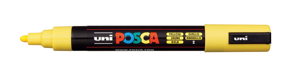 Uni-Ball POSCA PC-5M Acrylmarker – Rundspitze 1,8–2,5 mm – Gelb