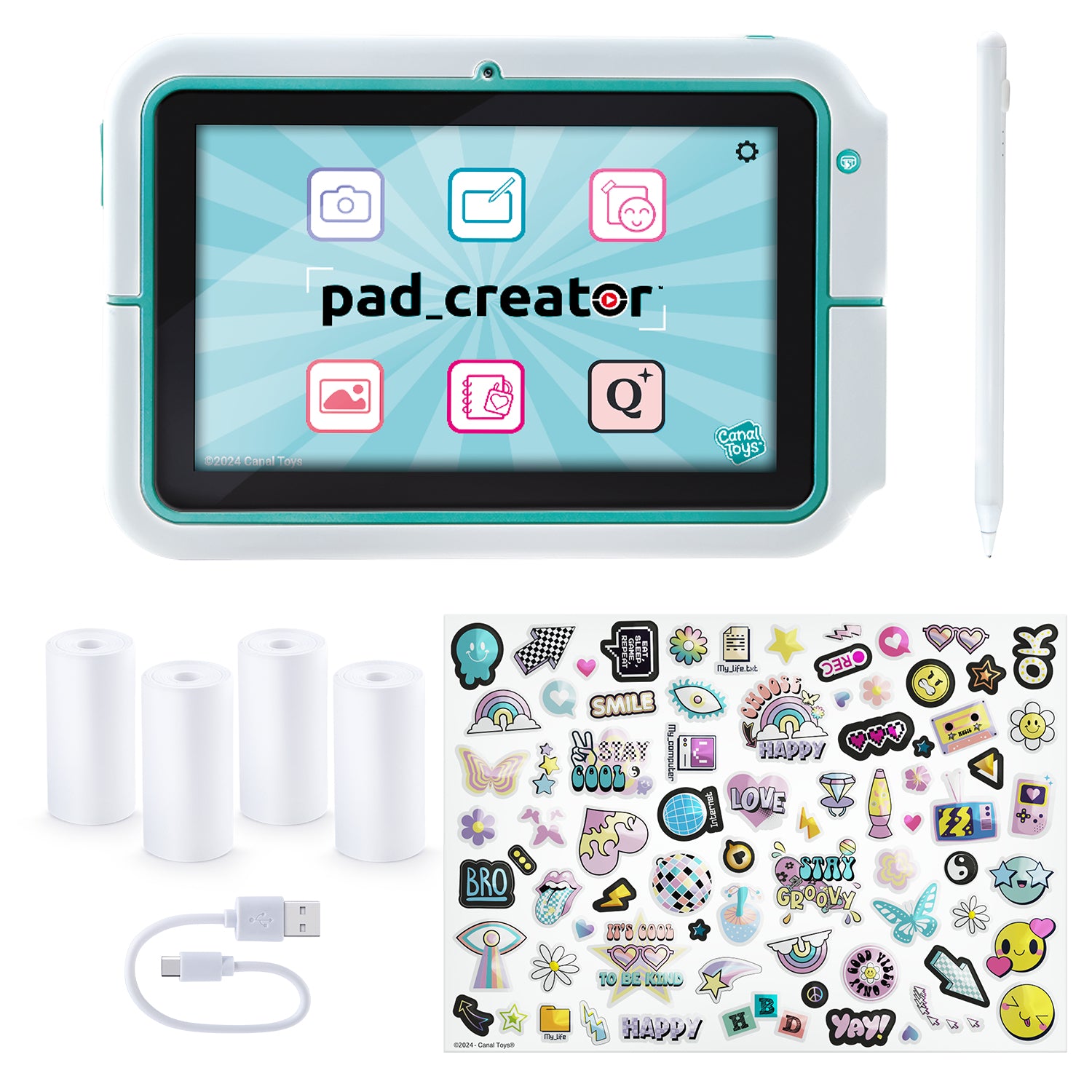 Canal Toys Instant Print Pad Creator – 8", 32 GB, Wi‑Fi, Mehrfarbig