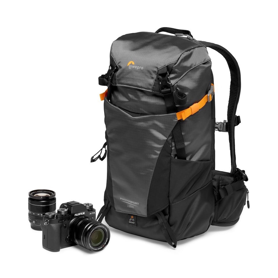 Lowepro PhotoSport BP 15L AW III Kamerarucksack – 15 l, Regenschutz – für Systemkameras und mehr – Grau