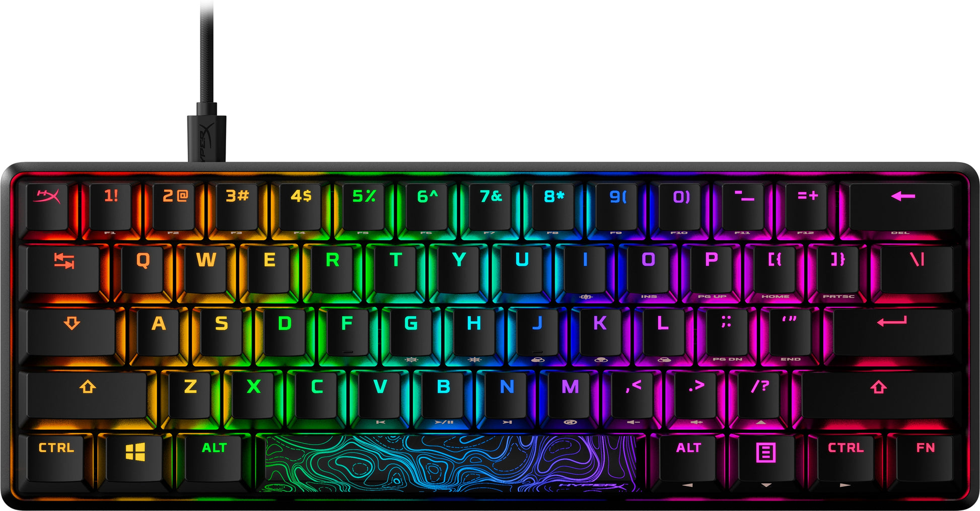 HyperX Alloy Origins 60 – Gaming-Tastatur 60% – Mechanisch (HyperX Red), Kabelgebunden, RGB, QWERTY (US-INT)