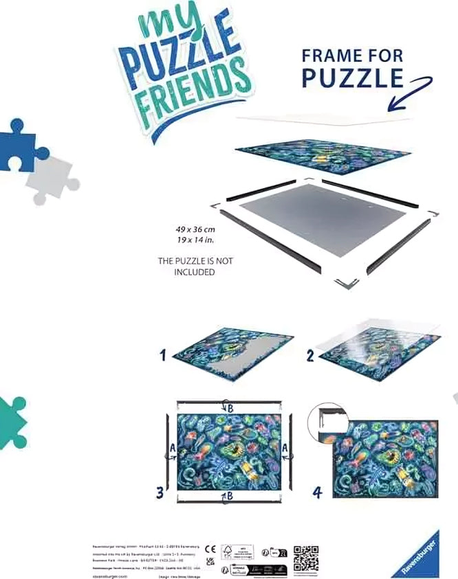 Ravensburger Puzzle-Rahmen – für 1000 Teile – Schwarz – 71 × 51 × 1,5 cm