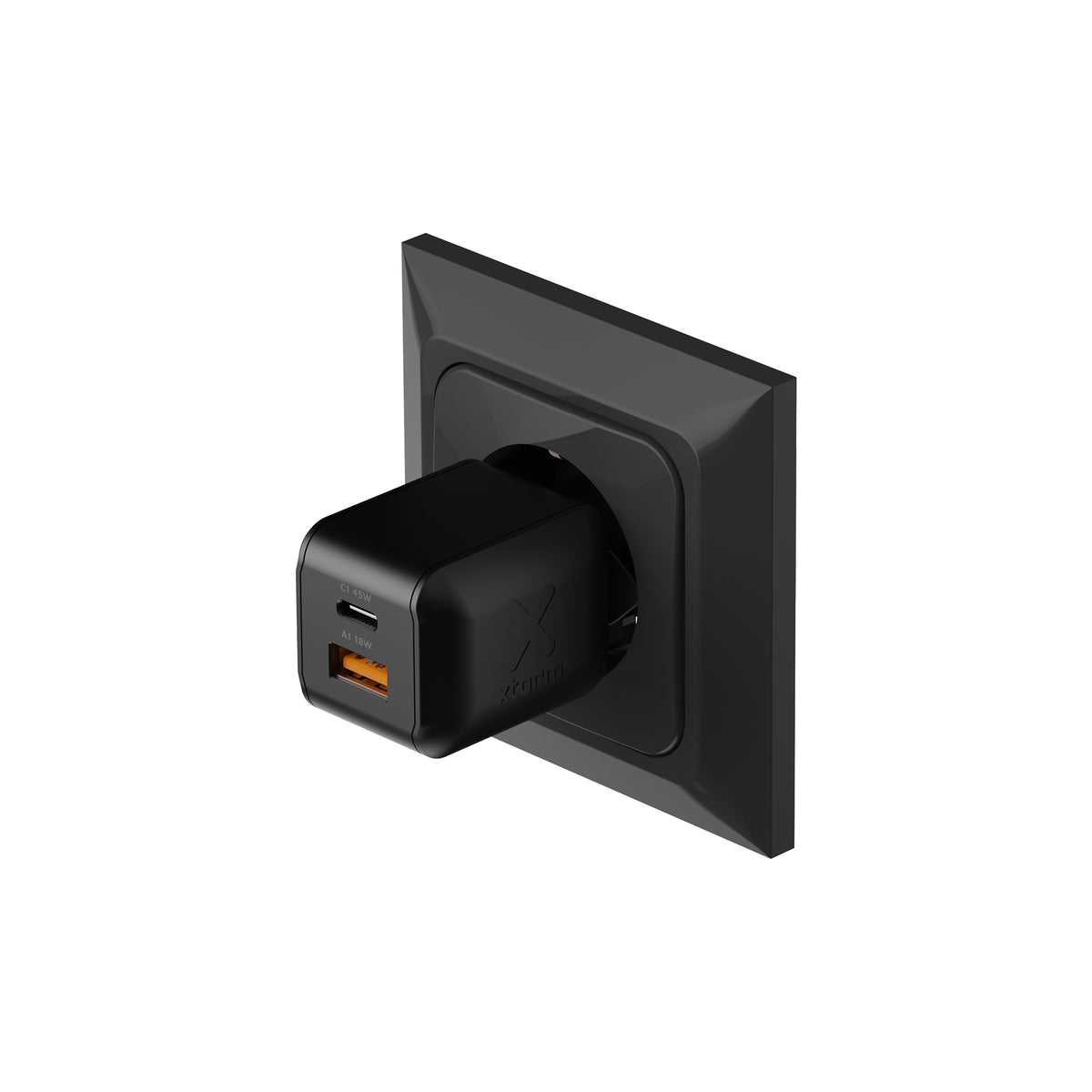 Xtorm XECNG451 USB-Ladegerät 45 W – USB-C×1, USB-A×1 – PD, QC 3.0, GaN