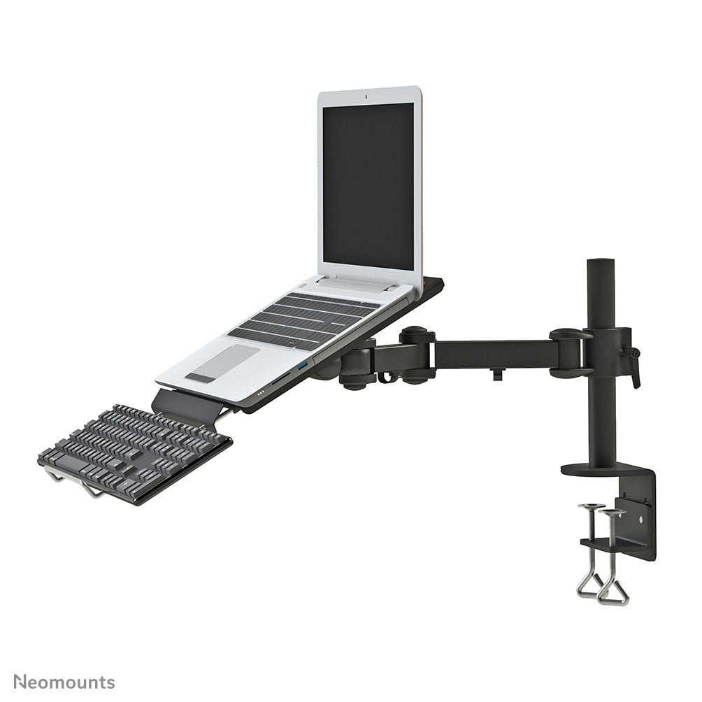 Neomounts Laptop-Arm – bis 22", VESA 100×100, Tragkraft 15 kg – Schwarz