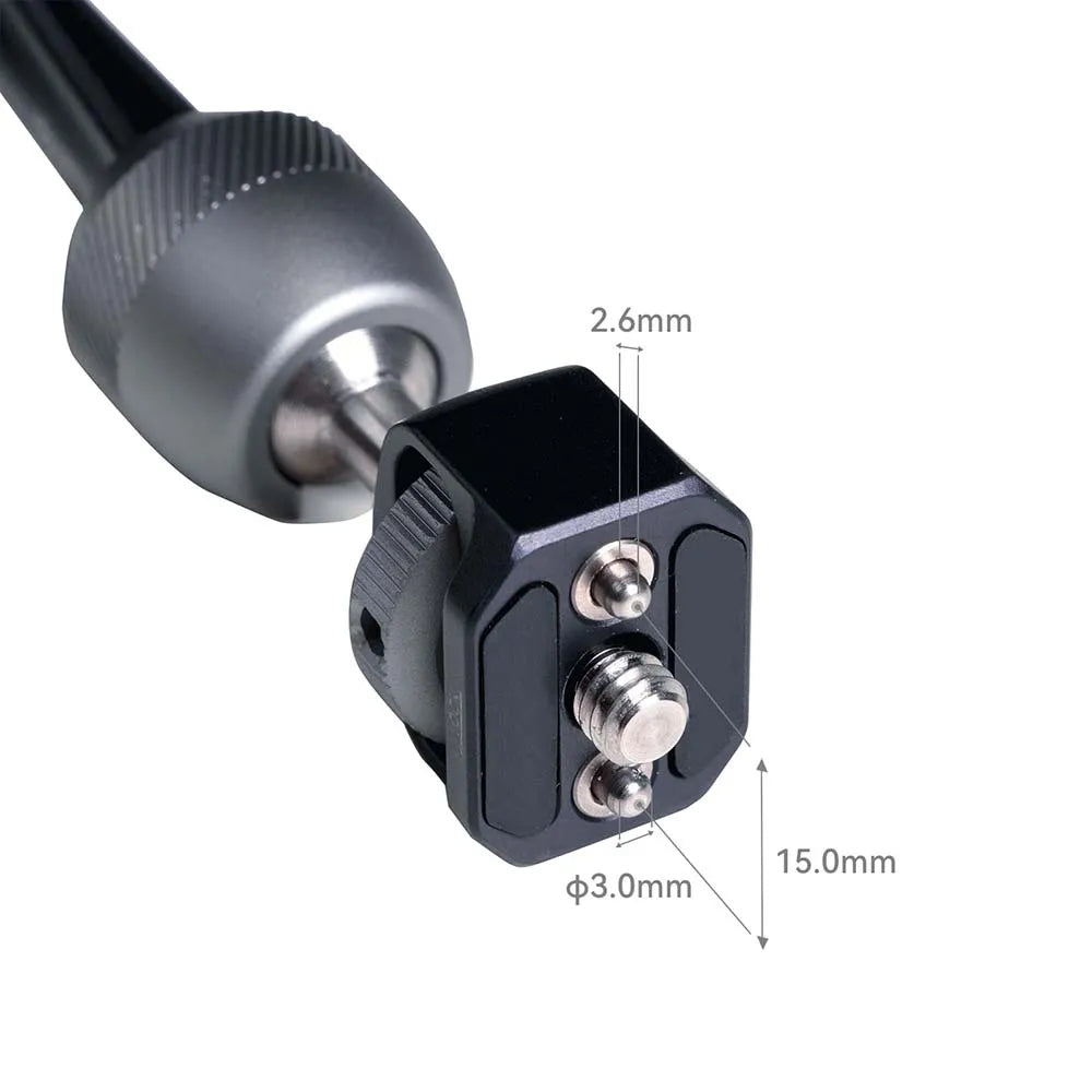 SmallRig Rosettenarm 11 Gelenkiger Rosettenarm – 3 kg Traglast – für 1/4-20" Gewinde – Schwarz