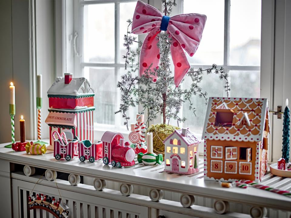 Bloomingville Weihnachtskerze (LED) – 2-teilig – Ø 2,2 × 18,5 & 24,5 cm – mehrfarbig