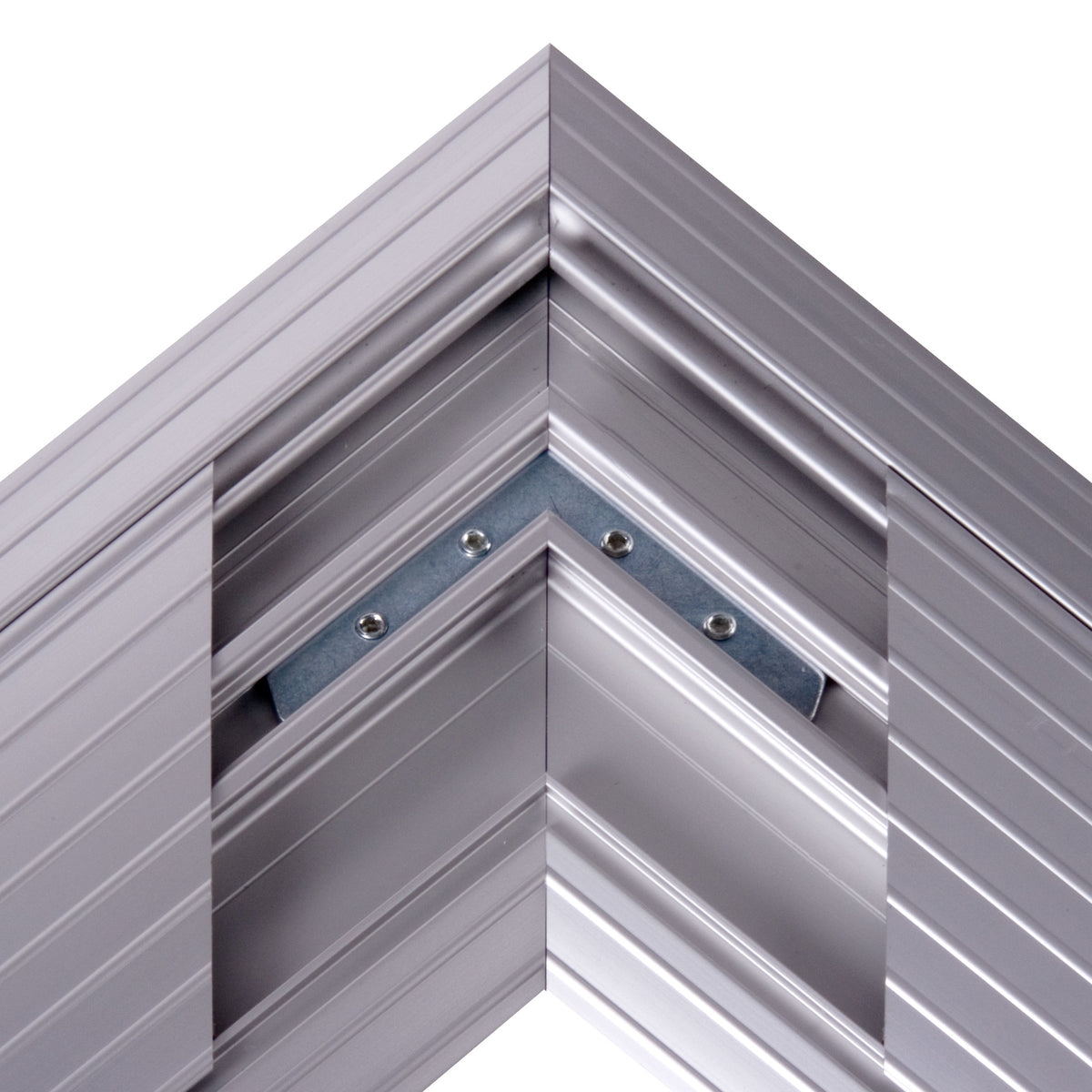Dataflex Addit Eckverbindung – 203×203×20 mm – Aluminium – Silber