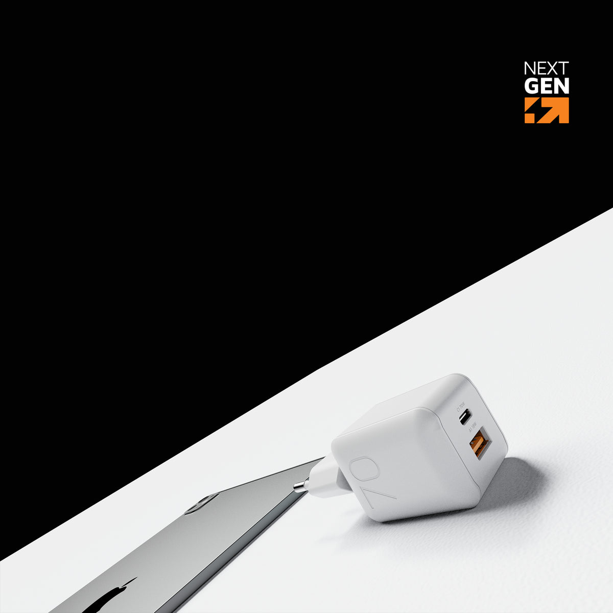 Xtorm XECNG700 USB-Ladegerät 70 W – USB-C×1, USB-A×1 – PD 3.0, QC 3.0, GaN – Weiss