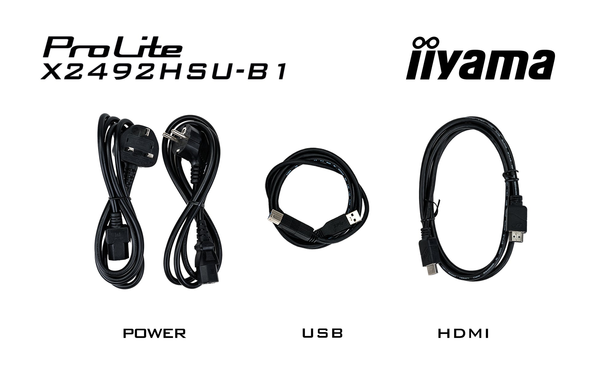 iiyama ProLite X2492HSU-B1 – Monitor, 24", 1920 × 1080 (Full HD), IPS, 120 Hz, 300 cd/m²