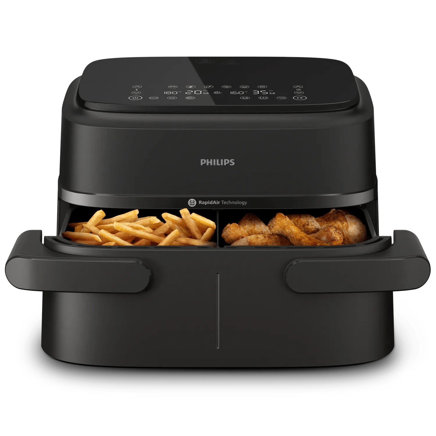 Philips Heissluftfritteuse NA150/00 – 7 l, Rapid Air & 8 Programme, 2450 W – schwarz