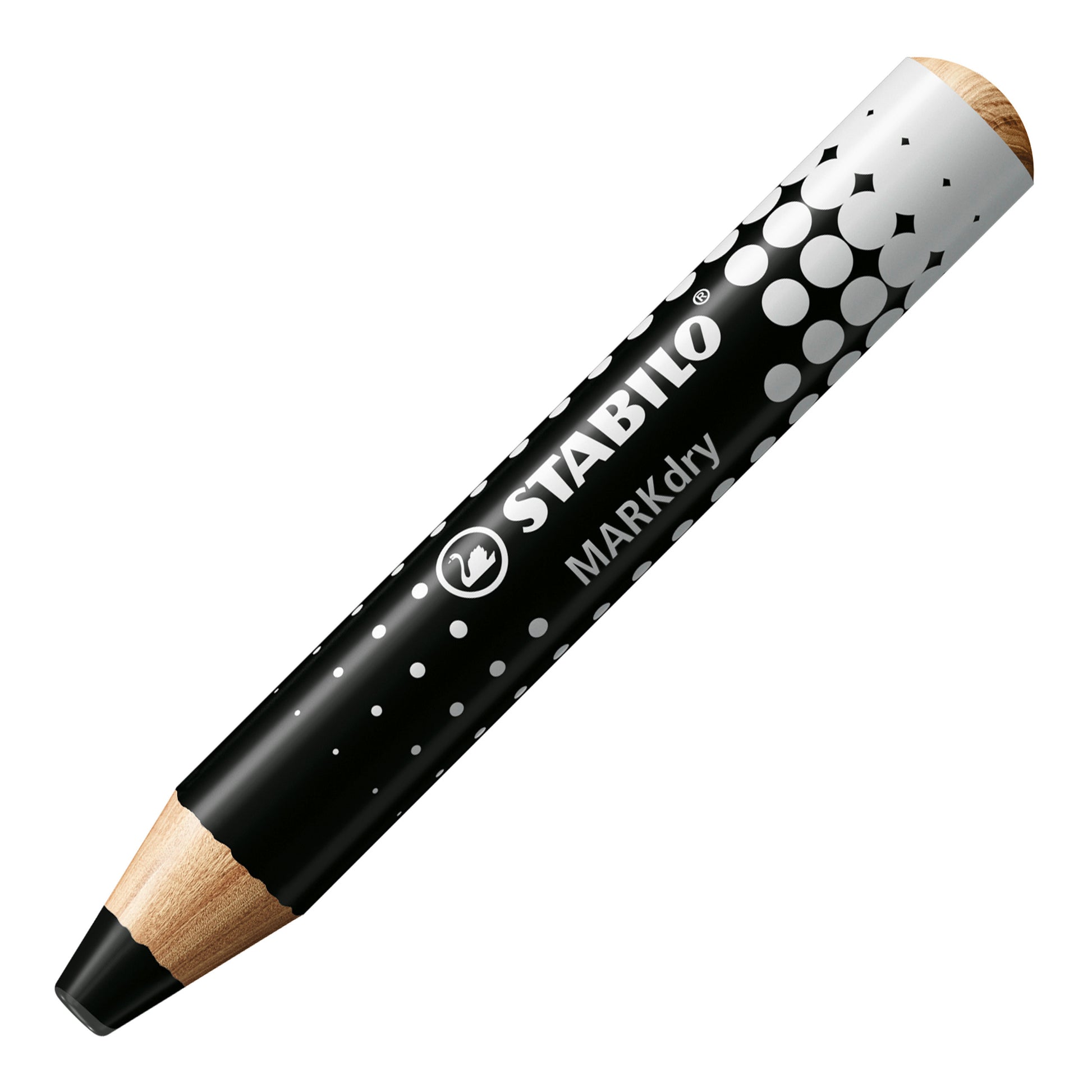 STABILO MARKdry Whiteboard-Marker – 2–5 mm, schwarz, 5 Stk., feucht abwischbar – für Whiteboards