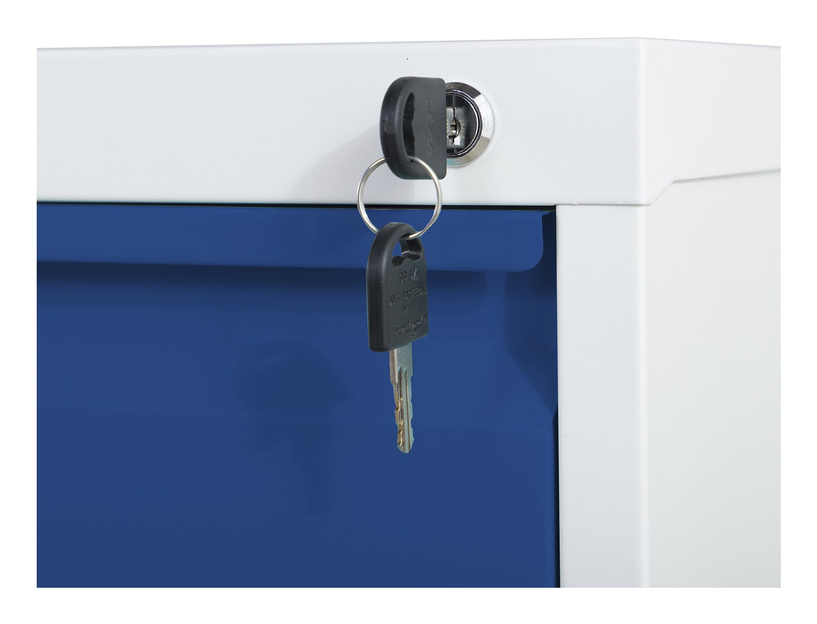 Phoenix Safe Co. Phoenix FC1004GBK – Aktenschrank, 4 Schubladen, abschliessbar, Stahl, 450 × 620 × 1330 mm, Grau/Blau