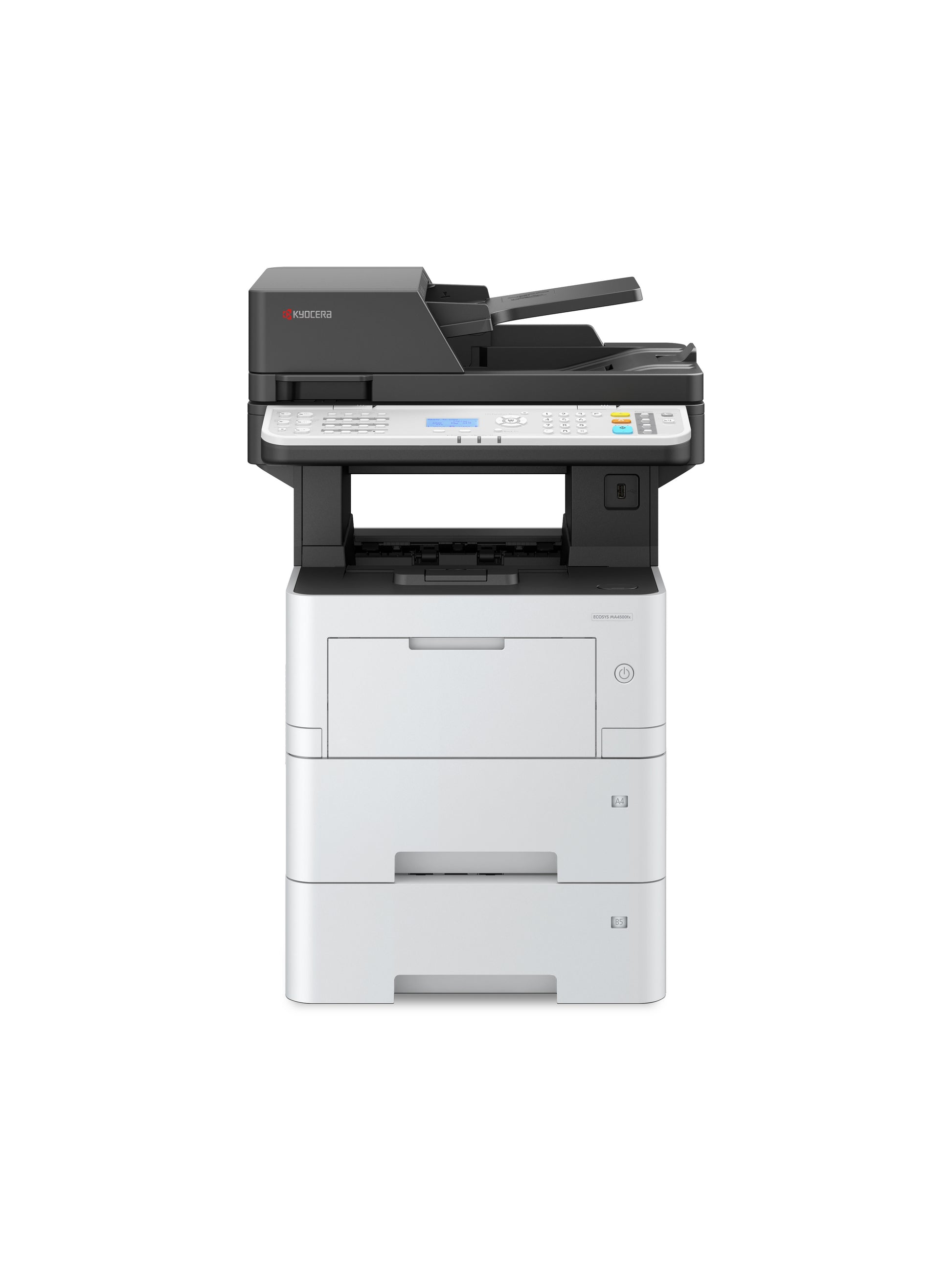 KYOCERA Ecosys Ma4500Fx – S/W Laser-MFP A4, 4-in-1 – USB/LAN – Duplex, Duplex-ADF, 75 Blatt ADF – 45 ppm S/W