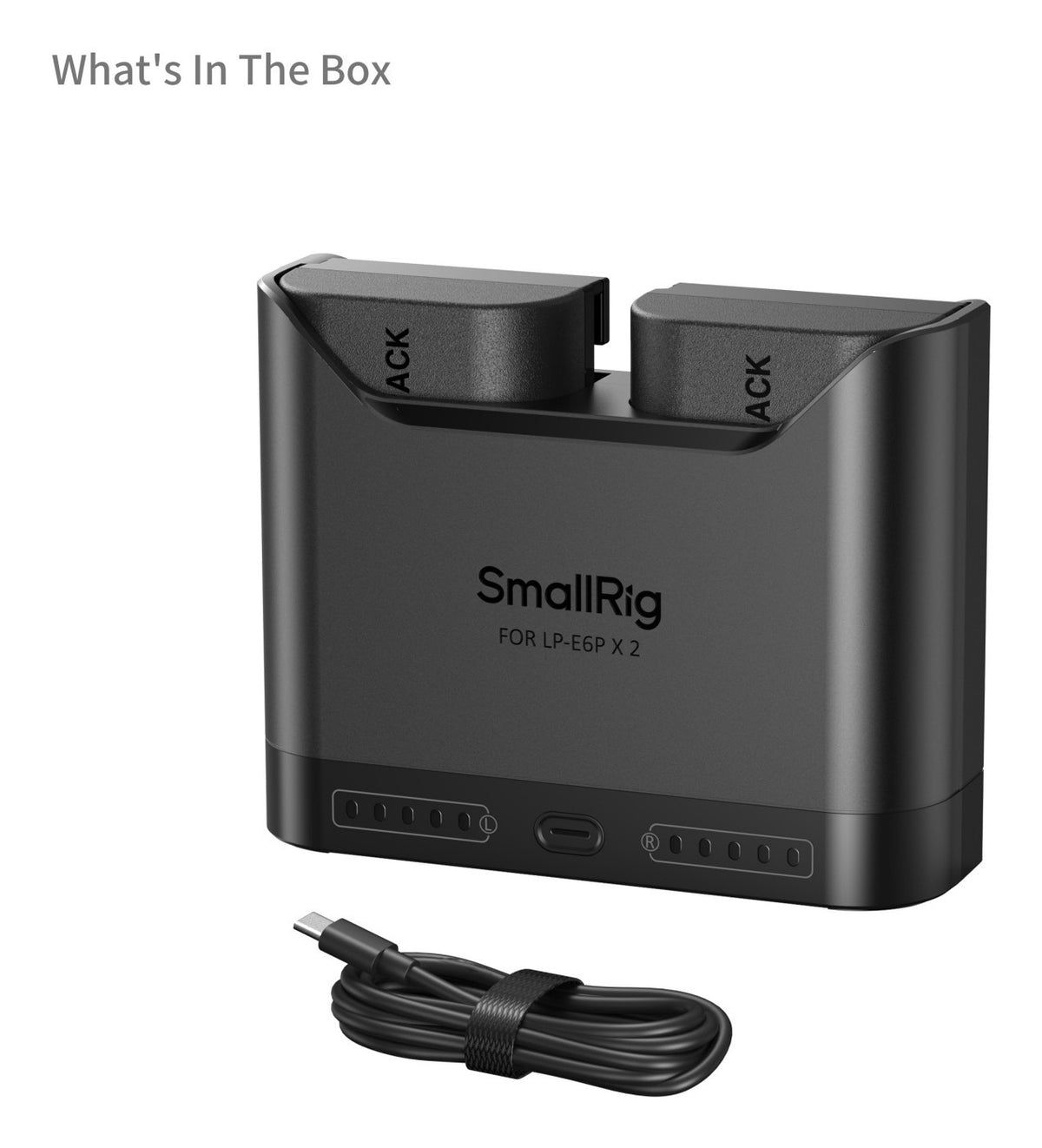 SmallRig 5484 Akkulader – für Canon EOS 5D Mark II, 5D Mark III, 5D Mark IV und andere – 2-fach, USB, LED-Anzeige