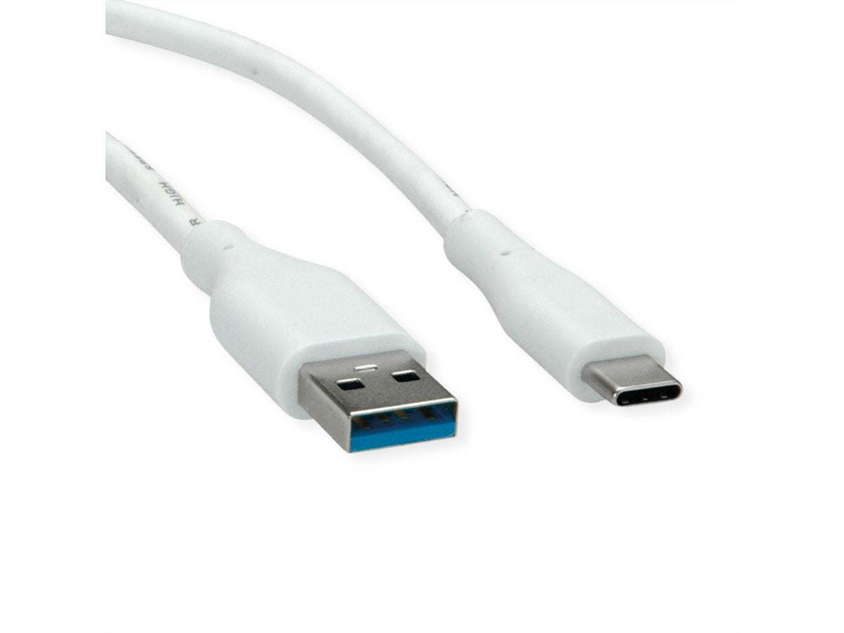 VALUE USB-A auf USB-C Kabel – USB 3.2 Gen 1 (5 Gbit/s) – 2 m – Geschirmt – Weiss
