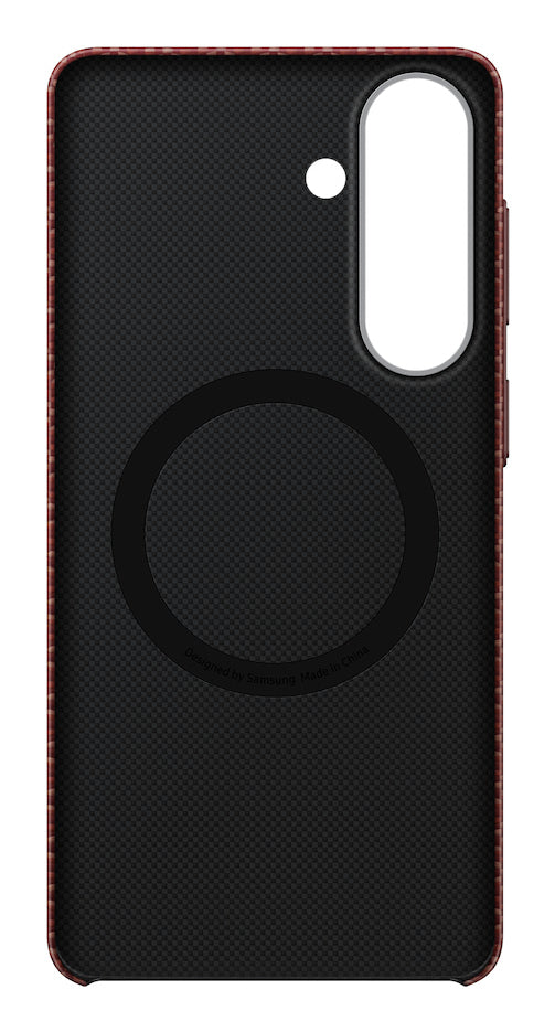Samsung Backcover – für Samsung Galaxy S26+, Rot, Karbonfaser, kabelloses Laden
