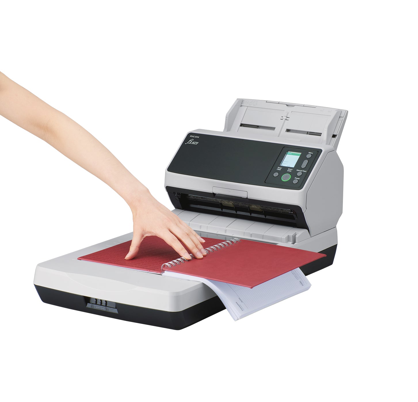 Ricoh fi-8270 – Flachbett + ADF, A3, Duplex, 70 Seiten pro Minute, ADF 100 Blatt, LAN
