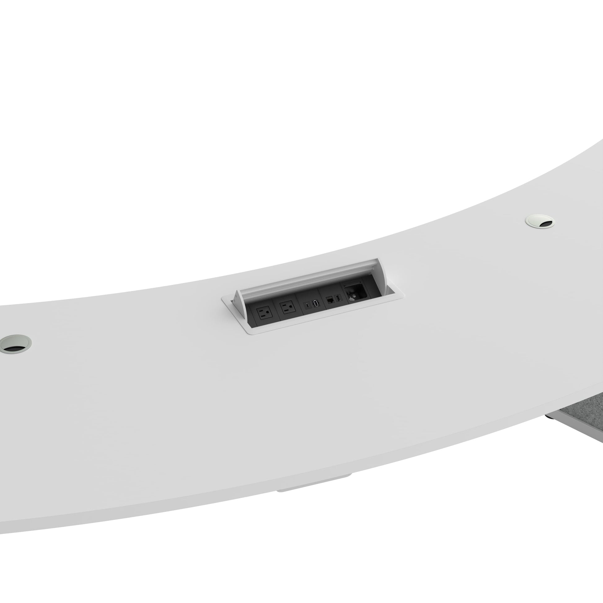 Middle Atlantic FM-TAR-1846430-D8W – Chefbürotisch, 184 × 64 cm, weiss, Laminat