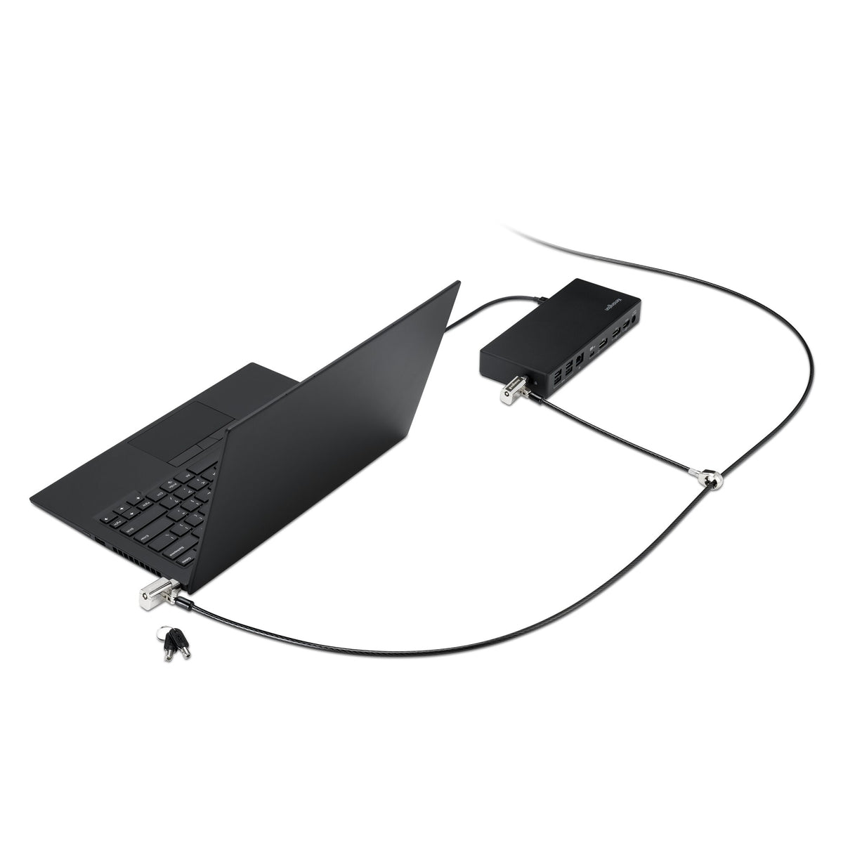 Kensington Universelles 3-in-1 2.0 Laptopschloss – 2 Schliessköpfe, Schlüssel, Master-Keyed
