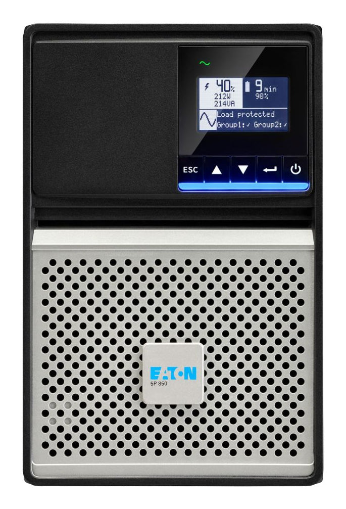 Eaton 5P 850i G2 (5P850IG2) – USV Line-interaktiv, 0,9 kVA/680 W, Tower, 1-phasig, 6× IEC C13, 230 V