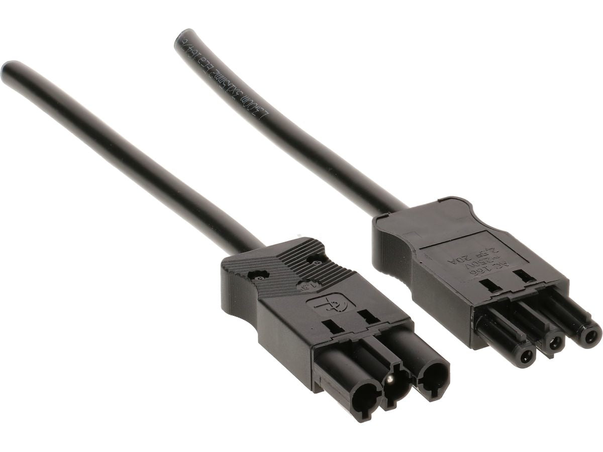 Max Hauri AG Verlängerungskabel – Adels AC 166–Adels AC 166, 3 m, 3×1,5 mm², schwarz