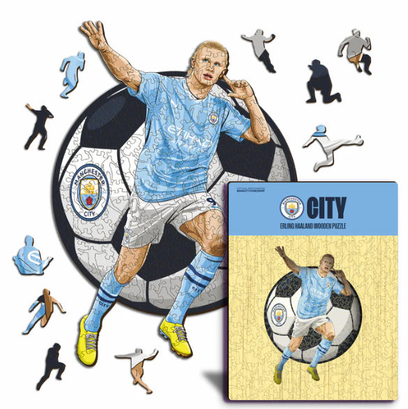 Iconic Puzzles Puzzle Man City FC – Erling Haaland – 270 Teile – 30 × 42 cm – ab 10 J. – Holz, FSC