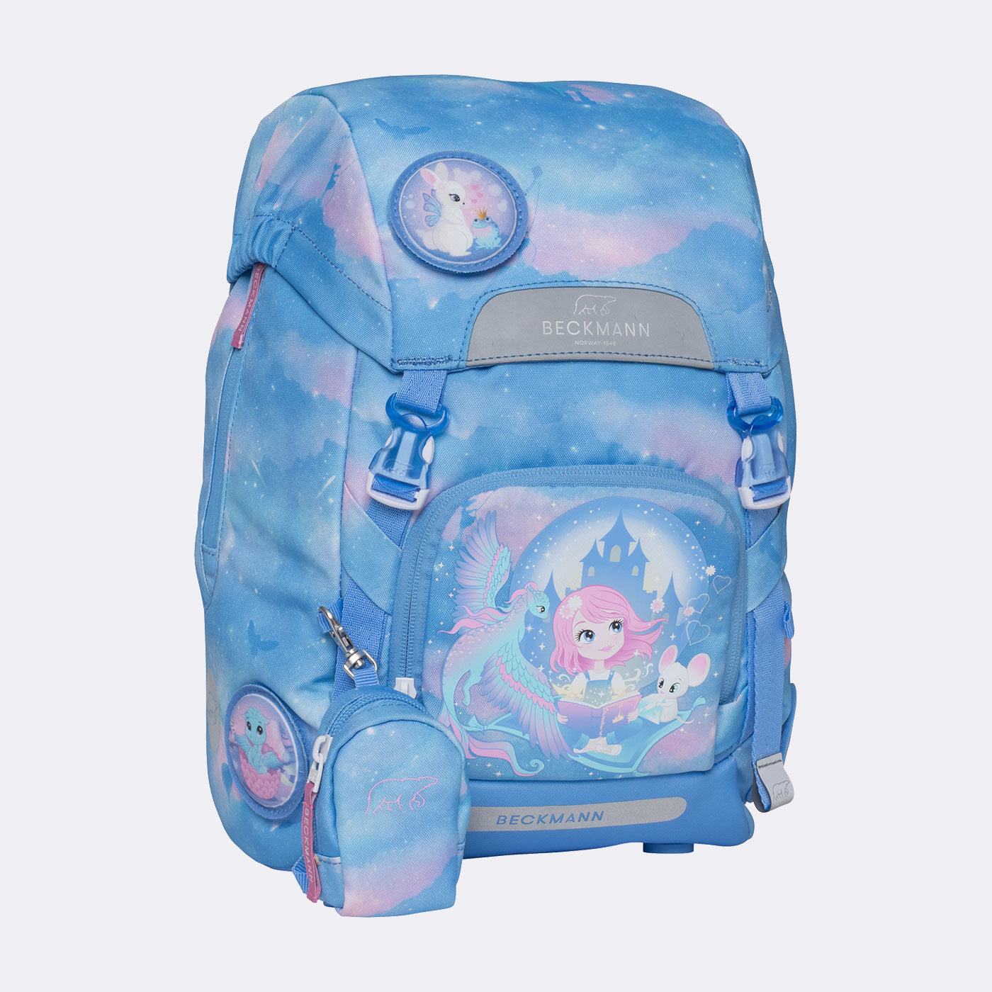 Beckmann Classic – Schulrucksack-Set 6-teilig, Fairytale, 22 l, 24×37×25 cm