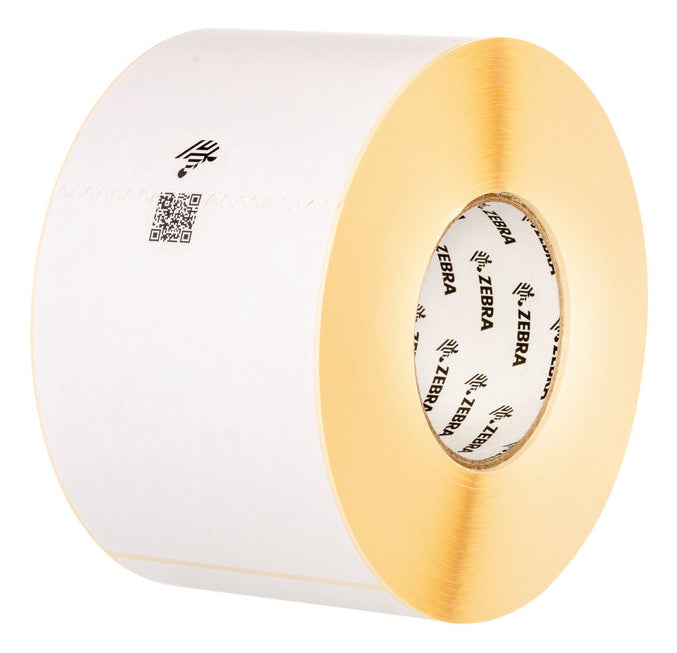 Zebra Druckeretiketten, 102 mm × 152 mm, weiss, Papier, permanentklebend, 4 Rollen (950 Etiketten/Rolle)