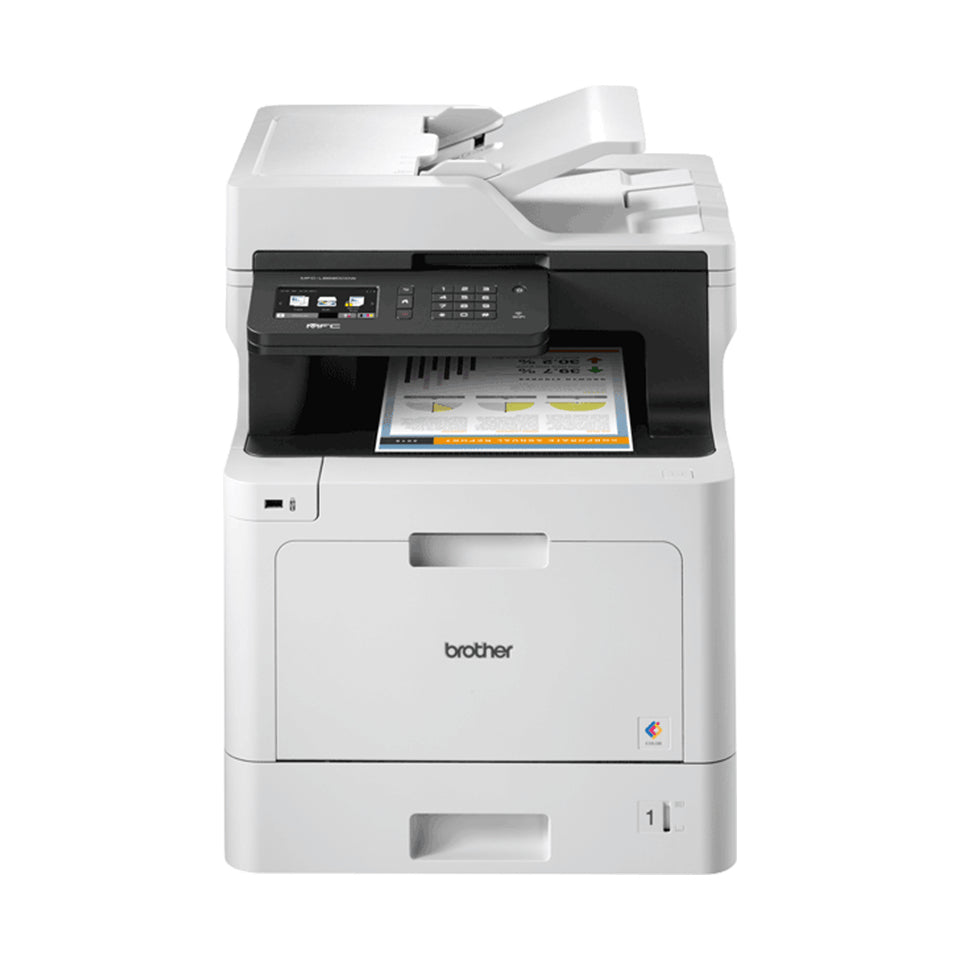 Brother Mfc-L8690Cdw – Farblaser-Multifunktionsdrucker, A4, 4-in-1, Duplex, ADF, WLAN/LAN, AirPrint, Mopria