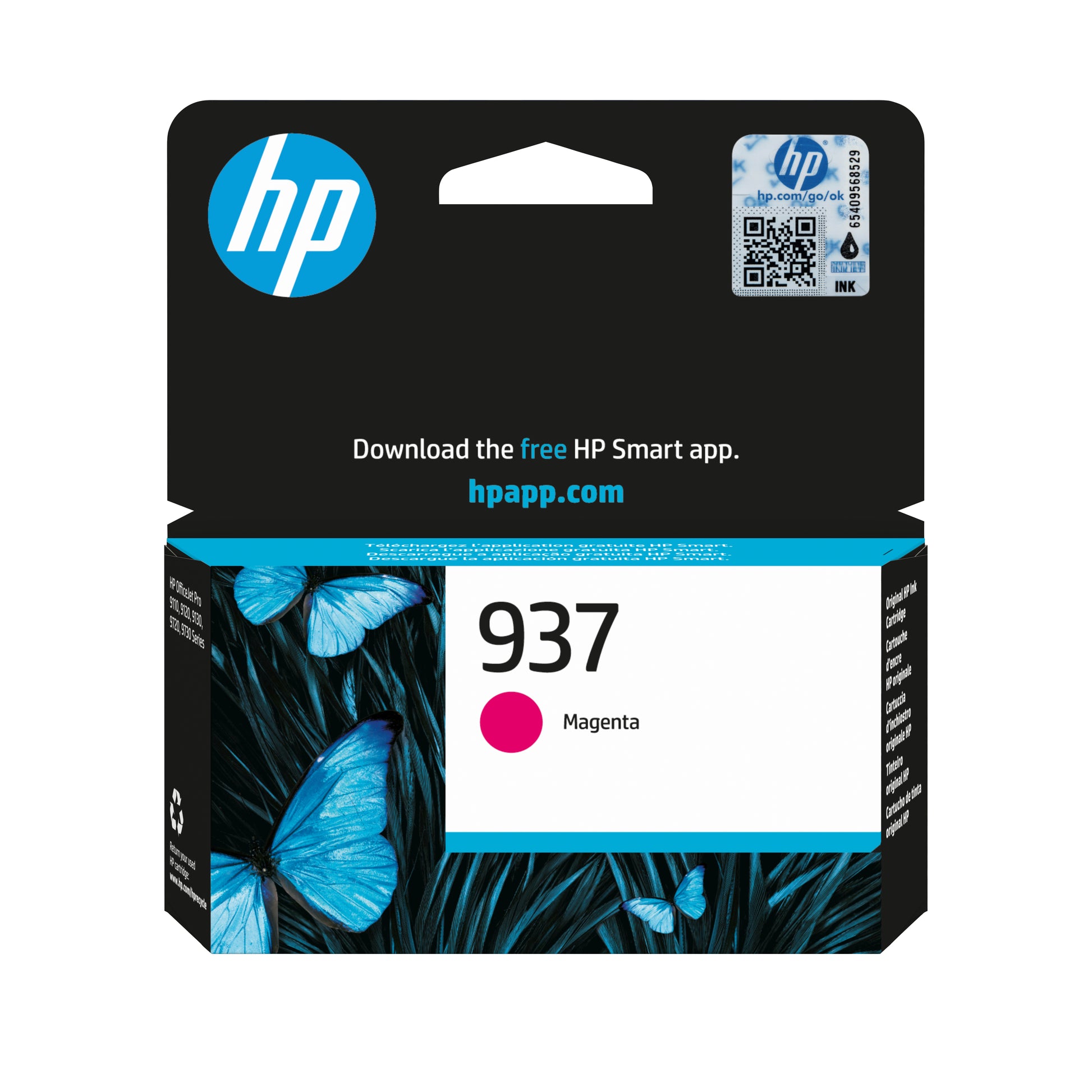 HP 937 Magenta Tintenpatrone (Original) – 800 Seiten – für HP OfficeJet Pro 9110b/9120/9130 …