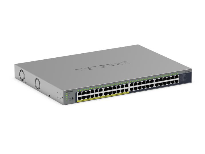NETGEAR GS748PP – Unmanaged Switch – 48× 1G, PoE, PoE-Budget 380 W, 19"