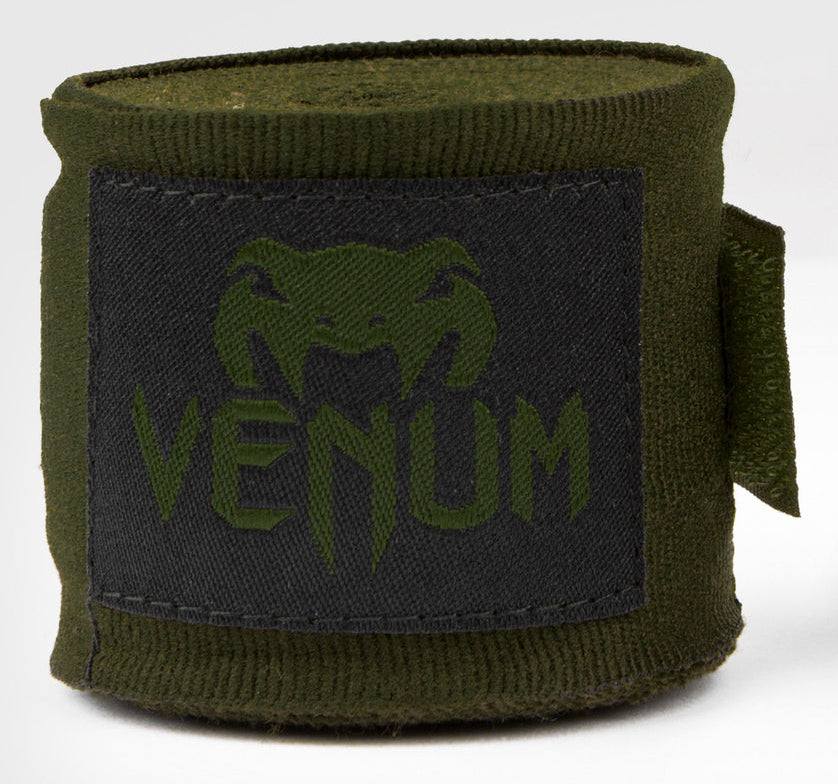 Venum Elastische Boxbandagen – 4,5 m, 2 Stück – Baumwolle, Olivgrün