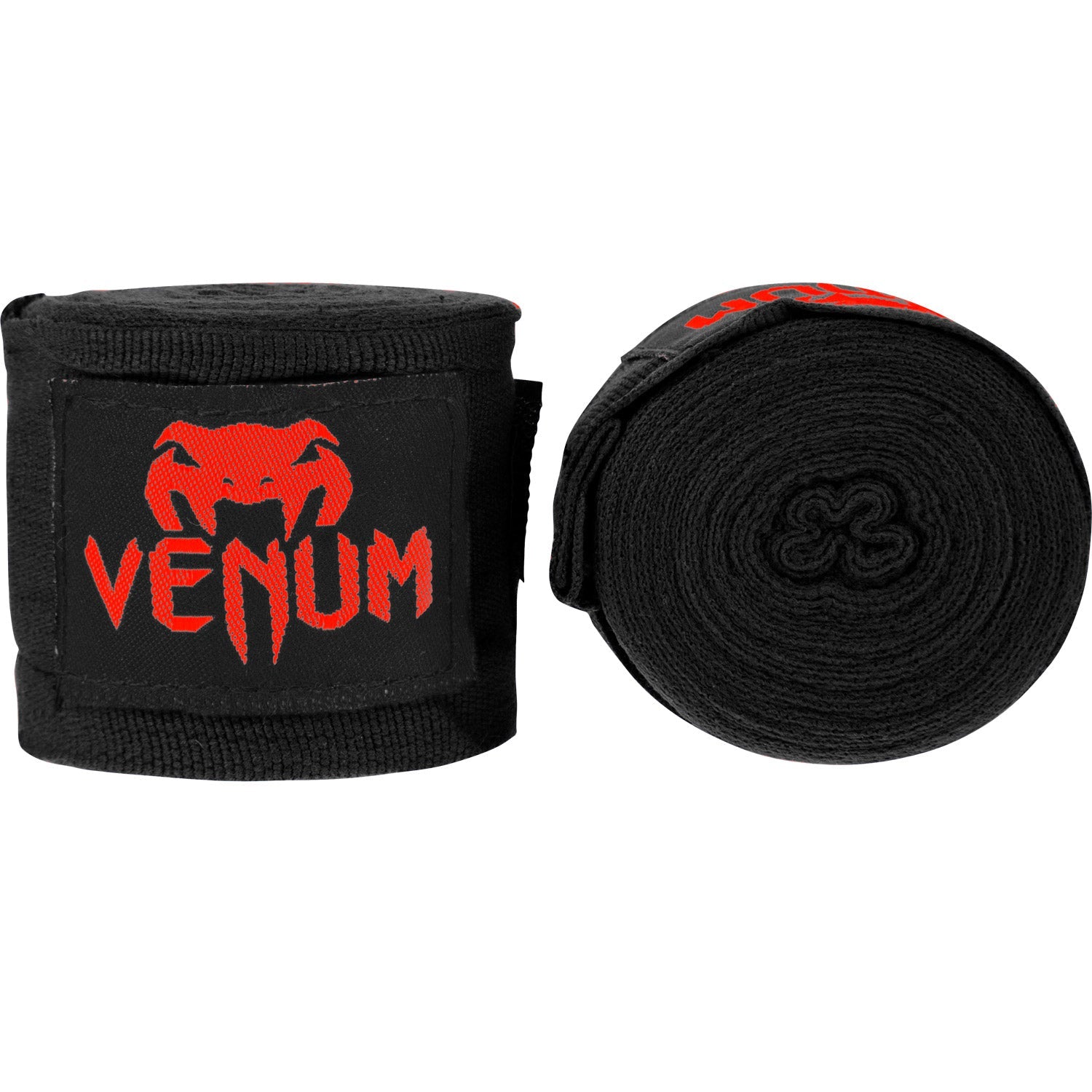 Venum Boxbandagen Kontact – Elastisch, 4 m, 2 Stück – Baumwolle, Schwarz/Rot