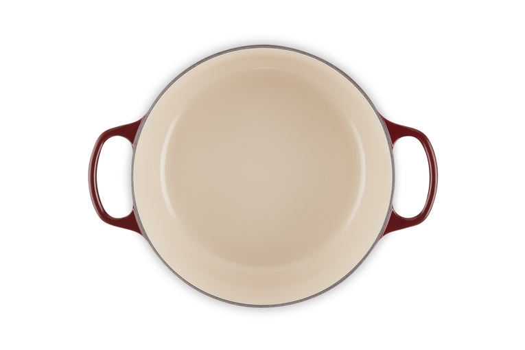 Le Creuset Kochtopf – 5,3 l, Ø 27,4 cm, Gusseisen, Emaille, für Induktion, Gas, Glaskeramik u. a., Rot