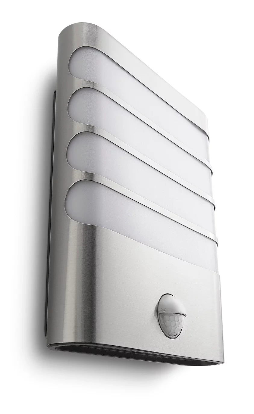 Philips by Signify Philips Aussenwandleuchte – 400 lm, 4 W, Warmweiss, IP44 – mit Bewegungsmelder