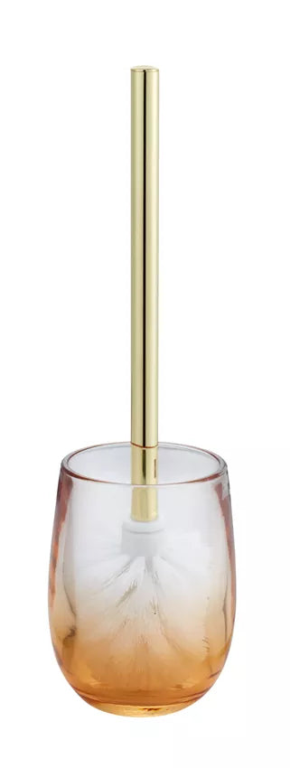 Diaqua Farin – WC-Bürstenset – Glas, Metall, Kunststoff, Orange, H 38,5 cm, Ø 11,7 cm