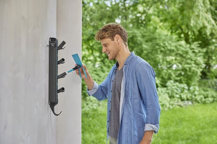 Gardena combisystem Geräteleiste 575 mm – Grau/Türkis, Kunststoff, B 575 × H 117 × T 245 mm, für Universal