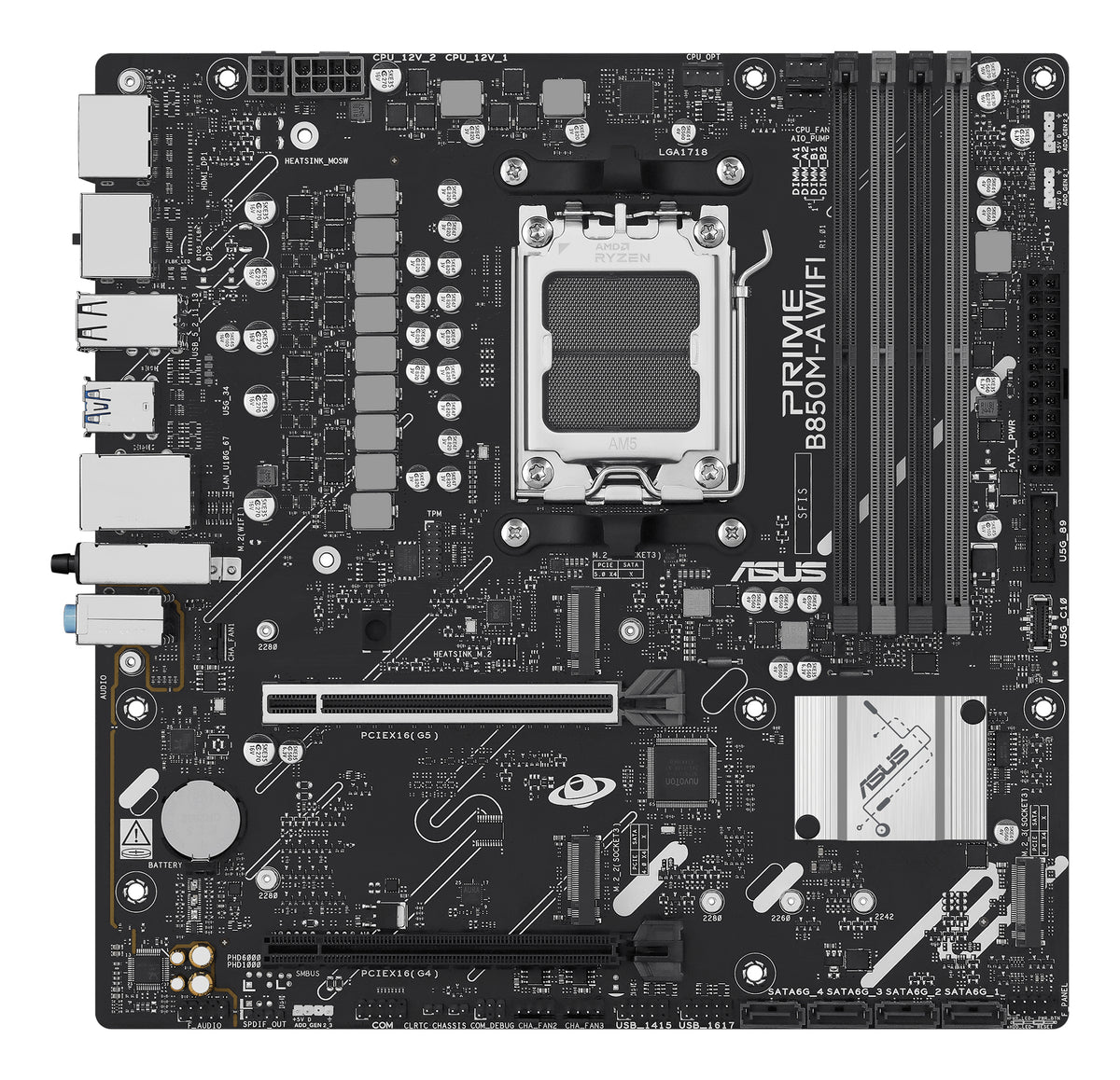 ASUS PRIME B850M-A WIFI – Mainboard – AM5, B850, mATX, DDR5