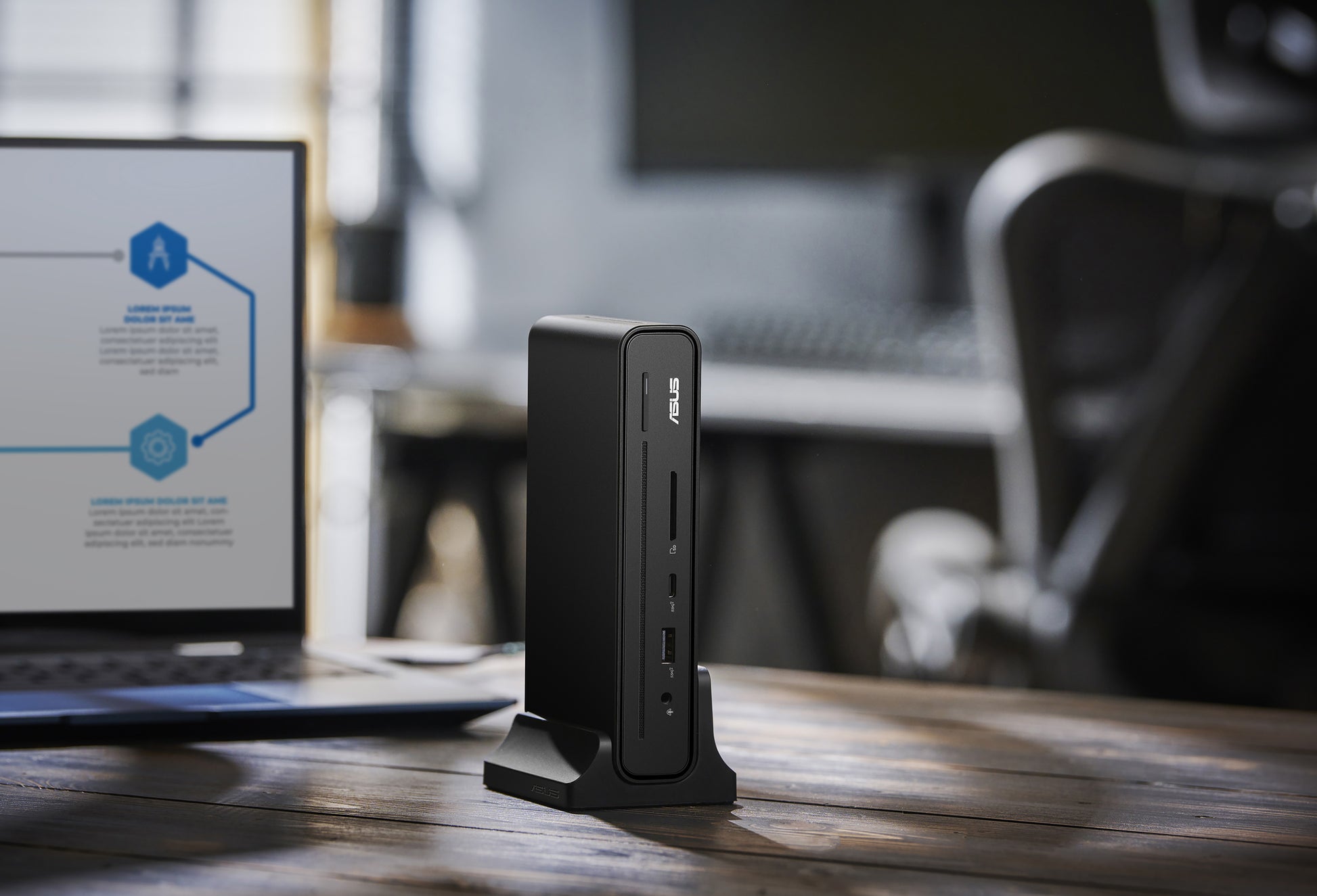 ASUS DC300 Dockingstation – USB-C, 1× DP, 1× HDMI, 3× USB-A, 2× USB-C, 90 W PD, GbE, für Windows/Mac/ChromeOS