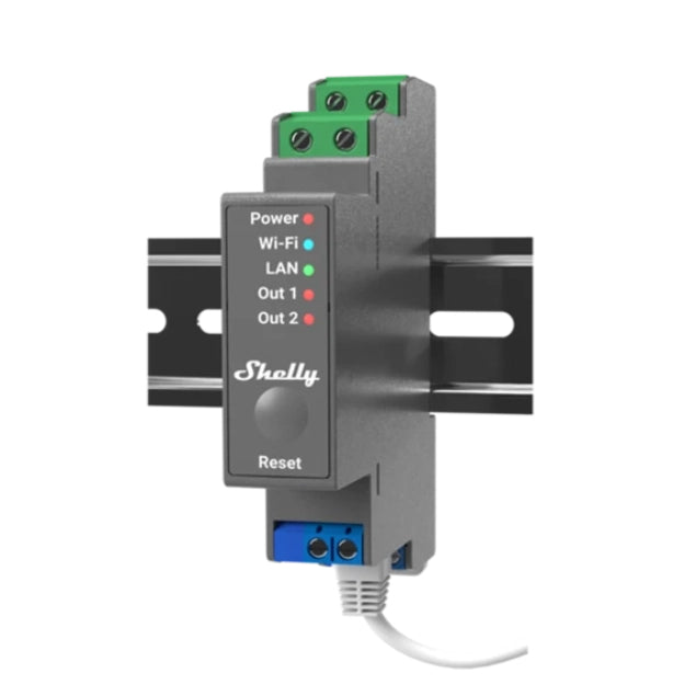 Shelly Pro 2 – Zubehör – 2 Kanäle, DIN-Schienenmontage, WLAN