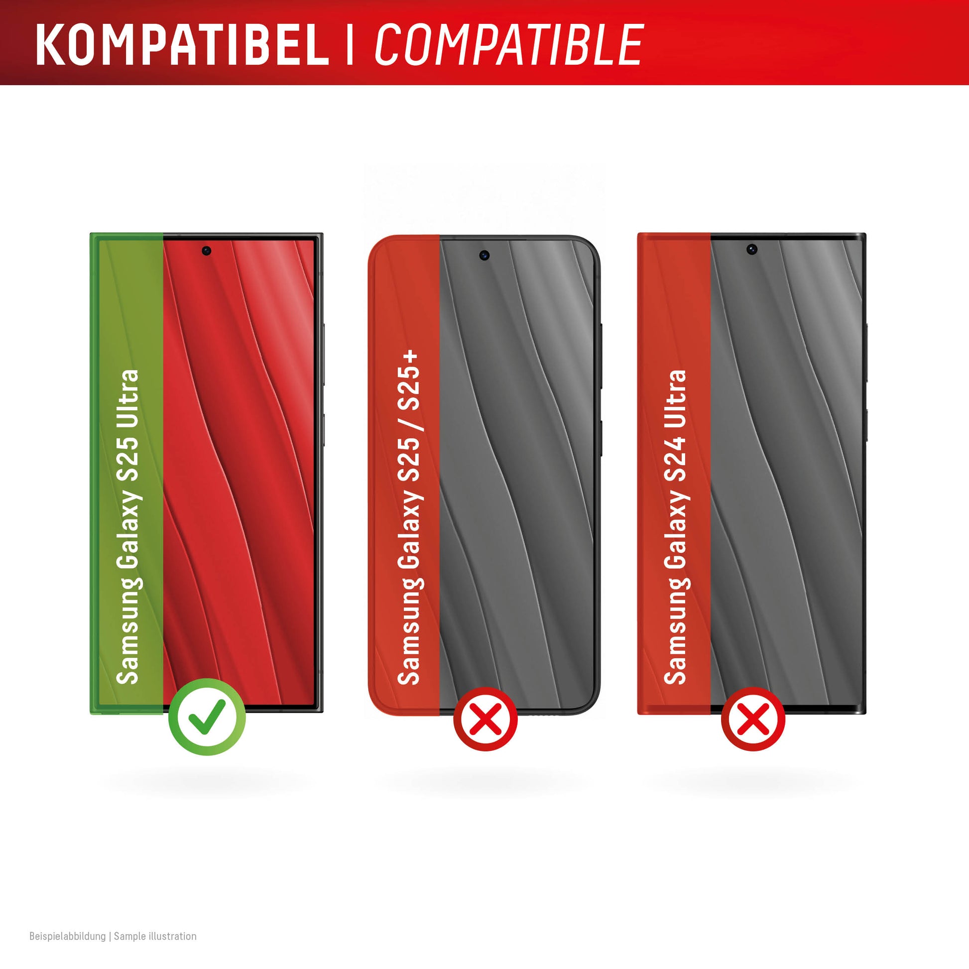 Displex Displayschutz (Panzerglas), Full Cover – für Galaxy S25 Ultra – mit Applikator