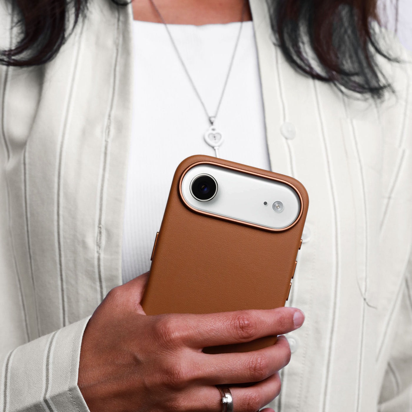 Vonmählen Backcover – für Apple iPhone – braun – Leder