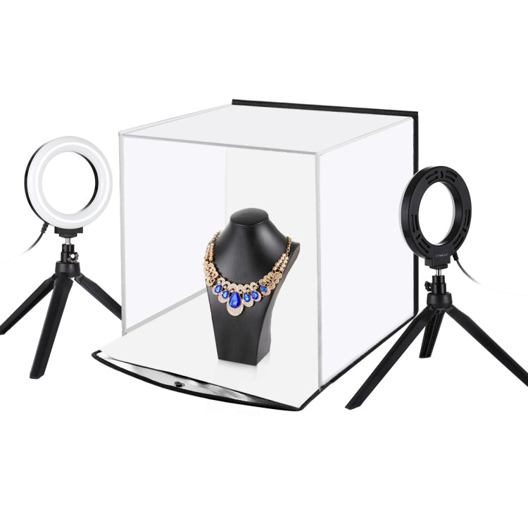 Puluz PU5130 Fotostudio 30 cm – 80 LEDs, dimmbar, 3200–5600 K, CRI 90 – USB – Schwarz