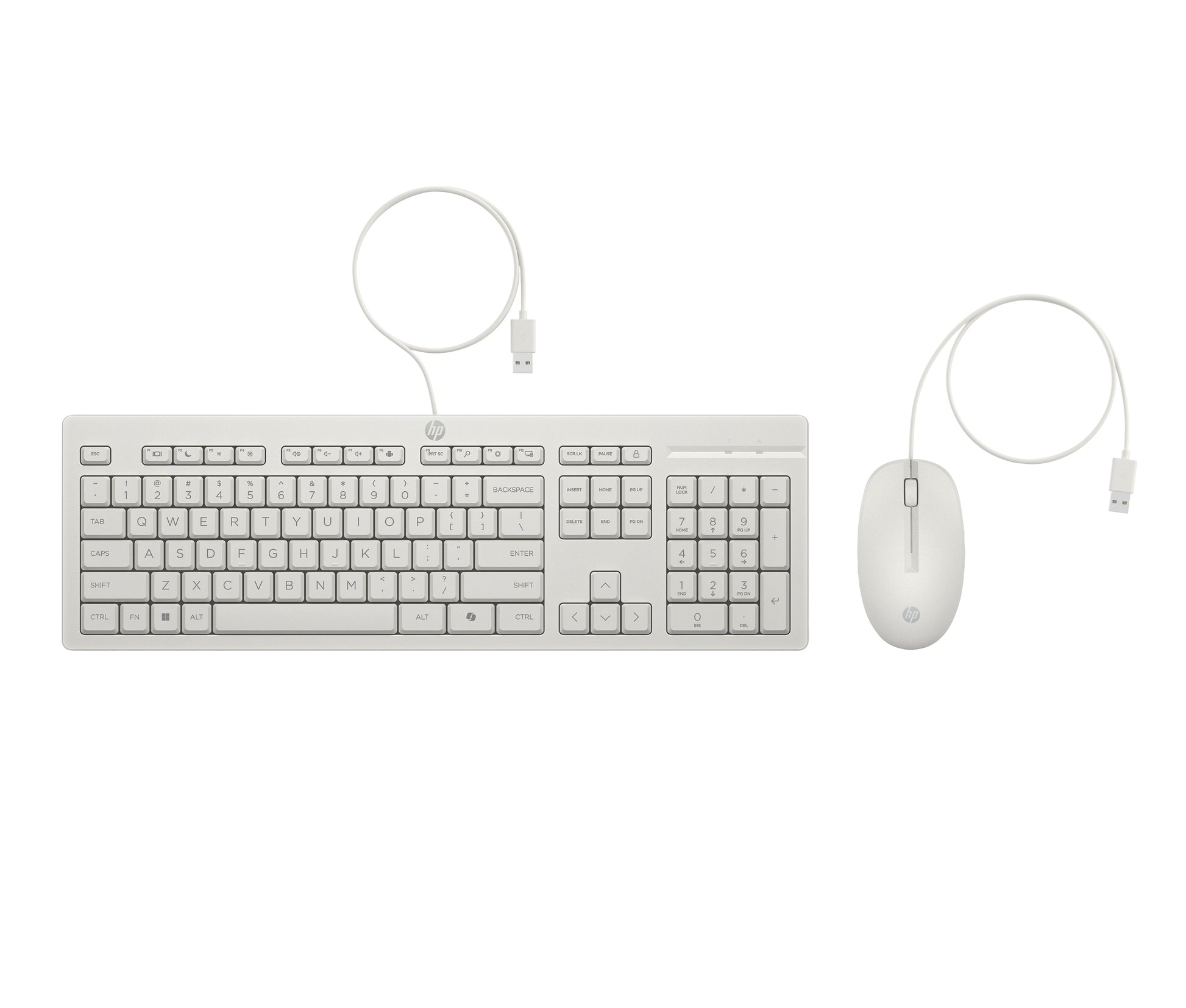 HP 225 – Tastatur-Maus-Set – 100% – kabelgebunden (USB) – Weiss