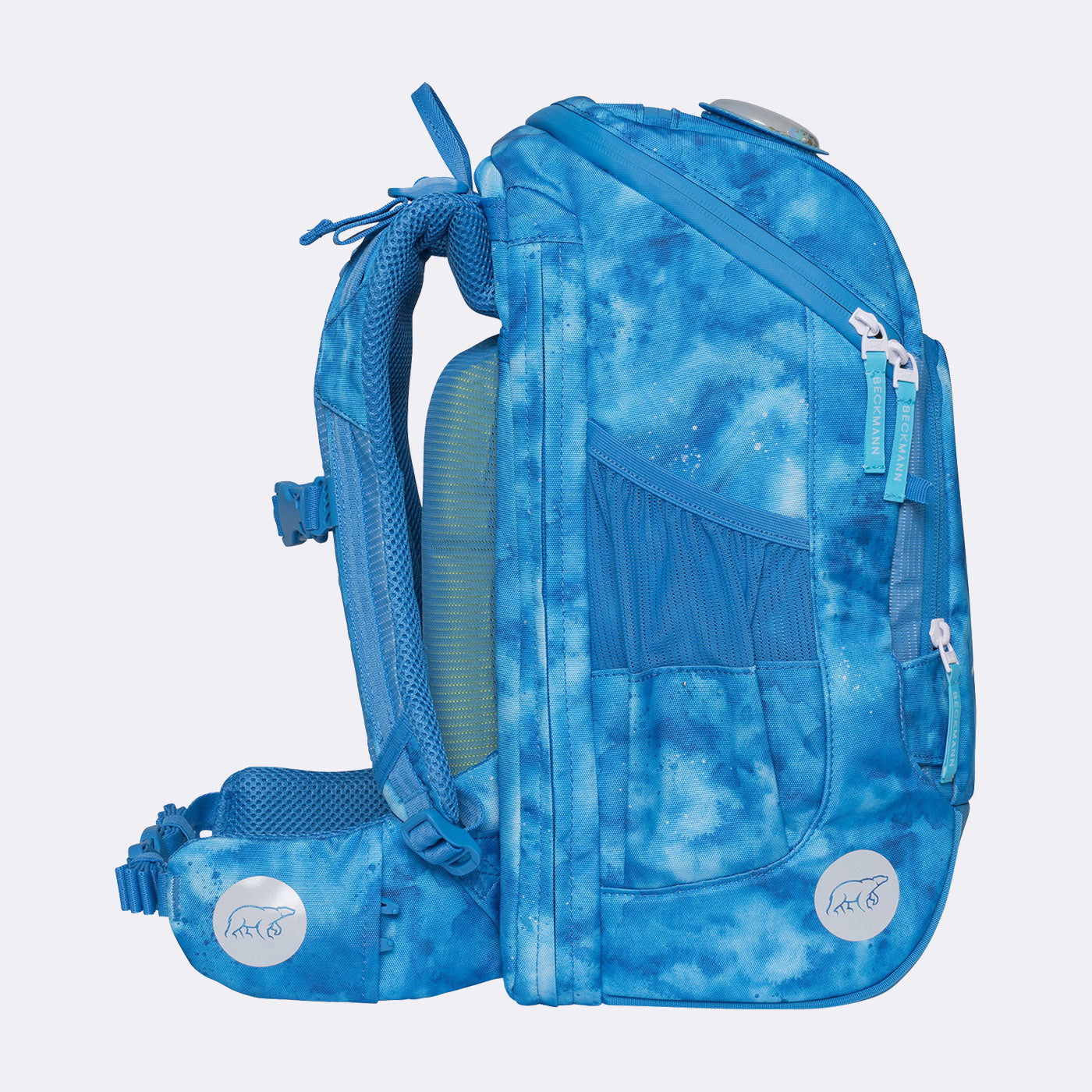 Beckmann Schulrucksack Active Air Flx – 6-teilig – Ocean – Recycelte Materialien – B 26,0×H 39,0×T 22,0 cm