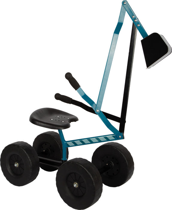 Small foot Bagger mit Rädern – 33 × 58 × 104 cm – Metall/Kunststoff – Blau – ab 3 J.
