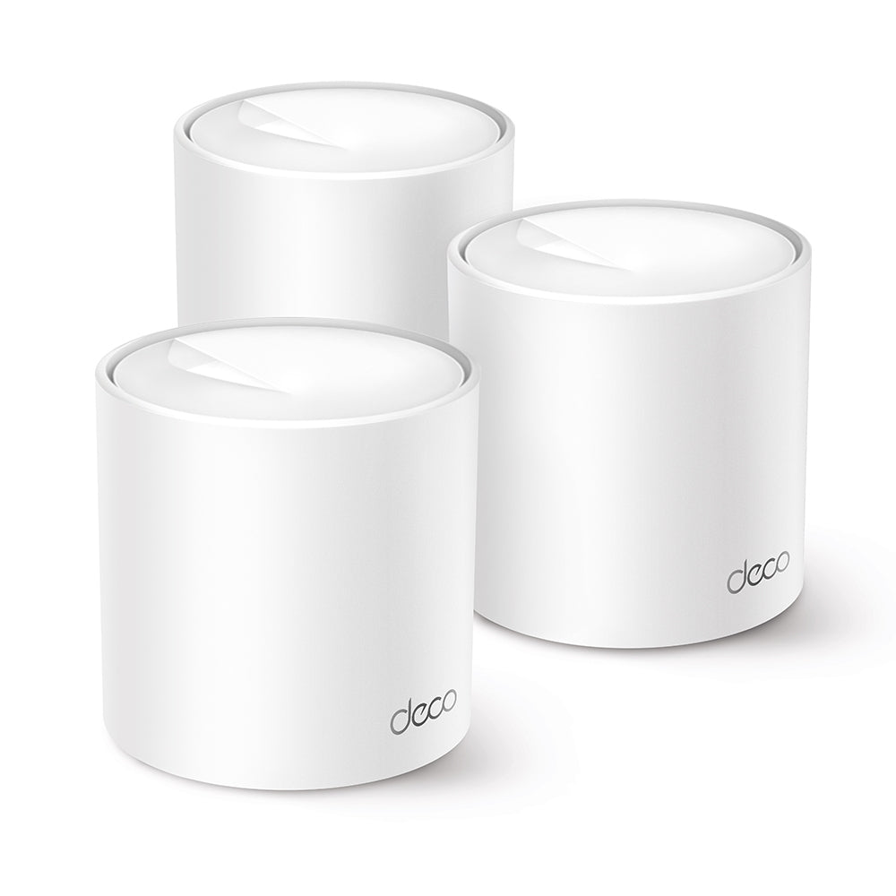 TP-Link Deco X1500 Mesh-Set (3er) – Wi-Fi 6 (802.11ax), Dual-Band (2,4/5 GHz), 1,5 Gbit/s, je 2× LAN