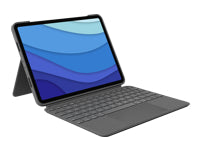 Logitech Combo Touch – Tastatur, CH-Layout (DE-CH), mit Touchpad, Grau – für iPad Pro 11"